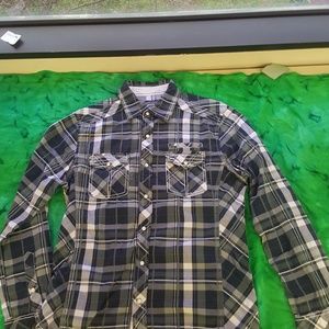 Buckle men's large button down long sleeve shirt.